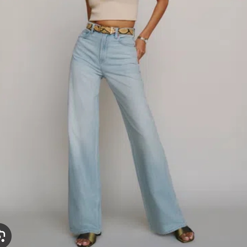 Reformation Cary Lived-in Wide Leg Jeans